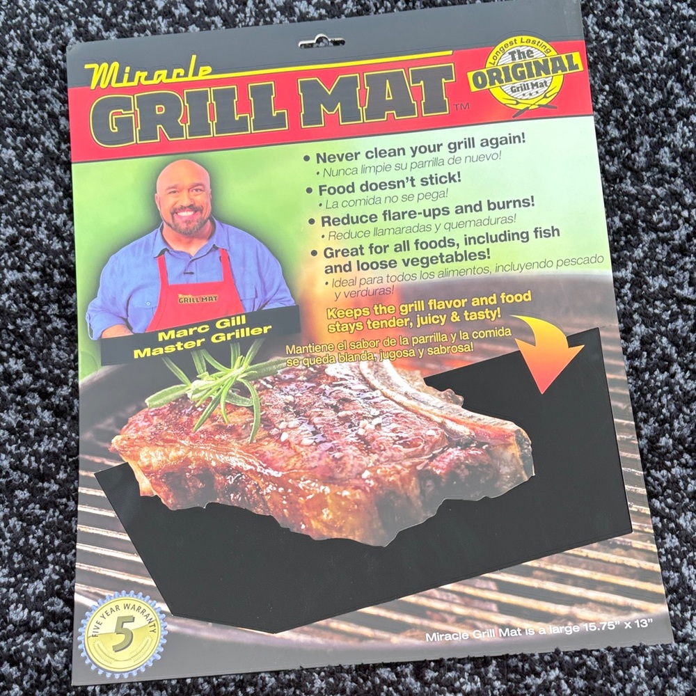 Miracle Grill Mat - Black and Yellow